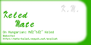keled mate business card